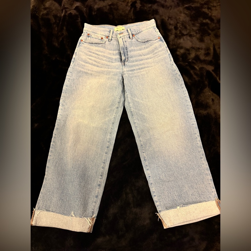 MADEWELL The Perfect Vintage Wide-Leg Crop Jean 29T